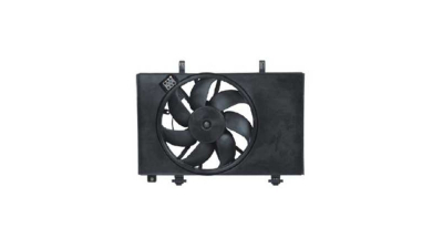 GMV radiator electroventilator Ford Fiesta (Ja9), 2008-; Mazda 2 (De), 07.2007-2014, dimensiune 345mm, 2+2 pini, cu rezistormm, Aftermarket