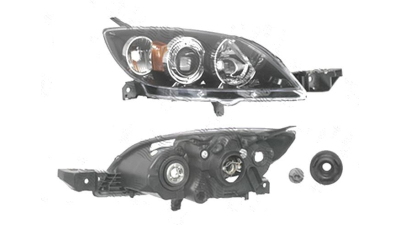 Far Mazda 3 (Bk), 10.2003-07.2009, fata, Dreapta, Hatchback, H7+HB3; electric; negru; fara motoras, DEPO