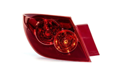 Stop spate lampa Mazda 3 (Bk), 10.03-03.06 Hatchback, spate, omologare ECE, fara suport bec, exterior, carcasa rosie, BP4K51160D; BP4K51160E, Stanga