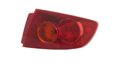Stop spate lampa Mazda 3 (Bk), 10.2003-03.2006, Sedan, partea Dreapta, exterior; tip bec W21/5W+W21W; carcasa rosie; fara soclu bec ; Omologare: ECE, DEPO