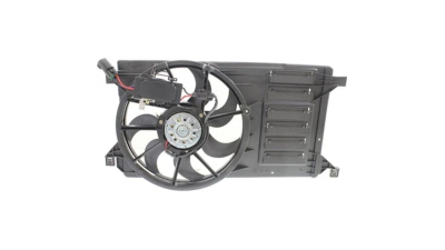 GMV radiator electroventilator Mazda 3 (Bk,Bl), 2003-2013 2,3 111/113/115/118/126kw; 2,3 T 191/193kw; 2,3 T Disi 191/194/196kw; 2,5 123/124kw; Diesel/Benzina,  390mm, cu 3 pini, cu modul, Aftermarket