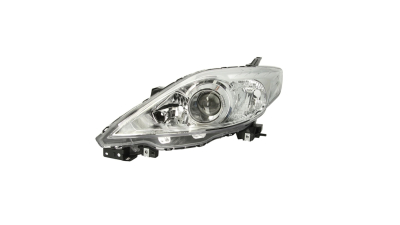 Far Mazda 5 (CR), 09.2007-05.2010, partea Stanga, electric, tip bec H7+HB3, SILVER, fara becuri, fara motoras, Depo