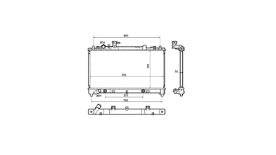 Radiator racire Mazda 6 (Gh), 08.2007-2012, Motorizare 2, 5 125kw Benzina, tip climatizare Cu/fara AC, cutie automata, diametru intrare/iesire 31/31mm, tip Calsonic, dimensiune 728x375x16mm, Cu lipire fagure prin brazare, Aftermarket