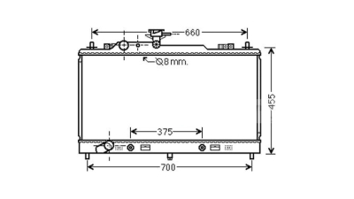 Radiator racire Mazda 6 (Gg/Gy), 03.2005-01.2008, Motorizare 1, 8 88kw; 2, 0 108kw Benzina, tip climatizare Cu/fara AC, cutie automata, dimensiune 728x375x16mm, Cu lipire fagure prin brazare, KOYO