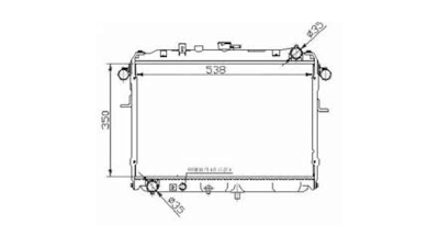 Radiator racire Mazda E2200, 11.1984-1998, Motorizare 2.0 60/66kw Benzina, cutie Manuala, dimensiune 538x350x26mm, Cu lipire fagure prin brazare, Aftermarket