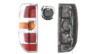 Stop spate lampa Mazda Bt-50, 07.2008-09.2011, spate, Stanga, cu lampa ceata; P21/5W+P21W; cu suport becuri;