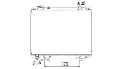 Radiator racire Mazda Seria B-PICK UP 03.1996-1999, motor 2.5 D, 63 kw, diesel, cutie automata, cu/fara AC, 628x450x26 mm, aluminiu brazat/plastic, 