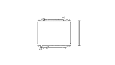 Radiator racire Mazda B-Serie 03.1996-09.2005, Motorizare 2, 6 90kw Benzina, tip climatizare Cu/fara AC, cutie Manuala, diametru intrare/iesire 35/35mm, dimensiune 638x450x16mm, Cu lipire fagure prin brazare, KOYO