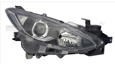 Far Mazda 3 (Bm), 06.2013-, Electric, tip bec H11+H15, omologare ECE, fara motoras, cu lumini de zi, BHR1510K0; BHR1510K0A, Dreapta, marca DEPO