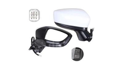 Oglinda usa exterioara MAZDA 3 (BM), 06.2013-08.2017, partea dreapta, reglare electrica; grunduit; incalzit; sticla convexa; geam cromat; rabatabil; 8 pini; cu lampa indicatoare LED