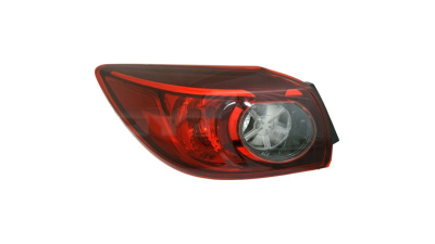 Stop spate lampa Mazda 3 (BM), 06.2013-12.2016 HATCHBACK, partea Stanga, cu suport becuri, tip bec W21/5W+WY21W, partea exteRioara, TYC