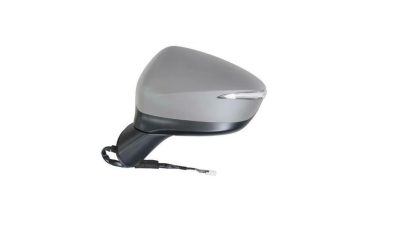 Oglinda usa exterioara MAZDA CX-3 (DK), 01.2015-, partea stanga, reglare electrica; grunduit; incalzit; sticla asferica; geam cromat; rabatabil; 9 gauri / 8 pini; cu semnalizare