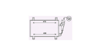 Condensator climatizare Mazda 2 (DJ), 09.2014-, motor 1.5, 55 kw/66kw/85kw benzina, cutie manuala/automata, full aluminiu brazat, 605 (565)x345x12 mm, cu uscator filtrat