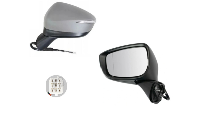 Oglinda usa exterioara Mazda Cx-5 (Ke), 2015-08.2017, partea Stanga, reglare electrica; grunduit; incalzit; sticla asferica; geam cromat; cu Lucas, Aftermarket