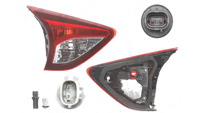 Stop spate lampa Mazda Cx-5 (Ke), 03.2012-, spate, Stanga, partea interioara; W16W+W5W; cu suport becuri; omologare: ECE/SAE, DEPO