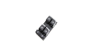 Comutator macara geam Audi A6 2010-, A7 2011-, Q3 2011-, butoane ridicare/ blocare geamuri, cu insertie crom, Aftermarket