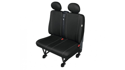 Huse scaun bancheta auto cu 2 locuri Herman Black DV2 L pentru Citroen Jumper, Fiat Ducato, Iveco Daily, Vw LT, Crafter, Peugeot Boxer