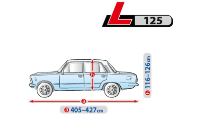 Prelata auto, husa exterioara Basic Garage L125 Sedan, 405-427 cm