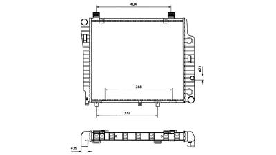 Radiator racire Mercedes Clasa E (W210) 1995-05.1998 Model E220 Diesel (2, 0 D 65kw) : E200 Diesel (2, 2 D 69kw), tip climatizare fara AC, cutie Manuala, dimensiune 494x424x33mm, Cu lipire fagure prin brazare, Aftermarket