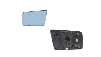 Geam oglinda Mercedes Clasa C (W202), 1993-2001 Clasa E (W210), 06.1995-03.1999, Clasa S (W140) 03.1995-09.1998 , cu 2 pini, Dreapta, Albastra, Cu incalzire, Asferica, BestAutoVest 2028100821; A2028100821 5002554E