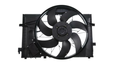 GMV radiator electroventilator Mercedes Clasa CLC (CL203), 05.2000-2011, C 320; CLC250, motor 3.2 18V; 2.5 V6, benzina, cutie automata, cu AC, 600 W; 480 mm; 4 pini, Bosch tip; cu modul de control electronic, 