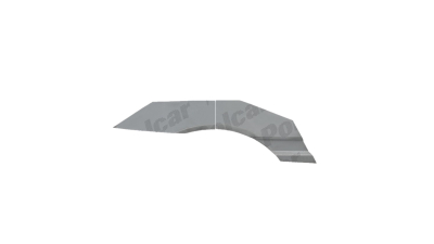 Segment aripa spate MERCEDES Clasa C (W203) 05.2000-03.2007, fata, partea stanga, superior; otel galvanizat