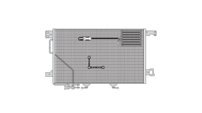 Condensator climatizare Mercedes Clasa C (W203, S203), 06.2004-08.2007, motor 2.7 CDI, 125 kw diesel, cutie manuala/automata, C270 CDI;, full aluminiu brazat, 630(580)x375x16 mm, fara filtru uscator