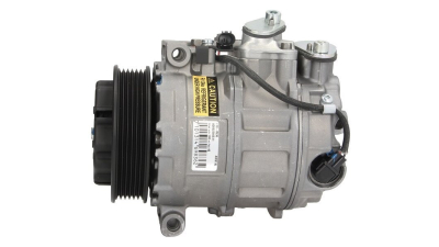 Compresor aer conditionat Mercedes Clasa C (W203), 2000-2007, motorizare 2.6 V6, C240; 3.2 V6, C320; benzina, rola curea 100 mm, 6 caneluri, de tip Denso: 7SEU17C