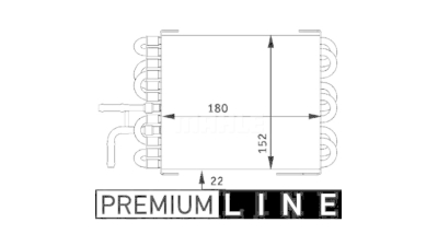 Radiator ulei motor, Termoflot Mercedes C-Klasse (W203) 2000-2007, 180x152x22mm, MAHLE 5003L86X
