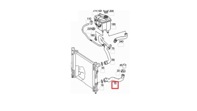 Furtun radiator Mercedes C-Class (W203) 2000-2007, diametru 42 mm, cauciuc, BestAutoVest 5003PW-3