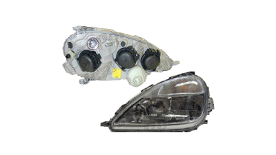 Far Mercedes Clasa A (W168) 09.1997-07.2000 TYC partea Stanga, tip bec H1+H1+H7, reglaj pneumatic