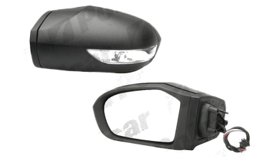Oglinda exterioara Mercedes Clasa A (W169), 09.2004-05.2008, Clasa B (W245), 05.2005-2008 Stanga, Crom, electrica, Cu incalzire, carcasa neagra, Asferica, View Max, 1698100376; 1698100721; 1698110160 5006514M