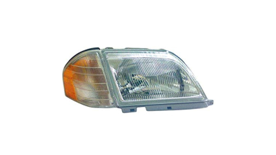 Far Mercedes Benz Clasa SL R129 09.1994-09.1995, partea Stanga, pneumatic, tip bec H4, cu motoras, cu semnalizare alba, MAGNETI MARELLI