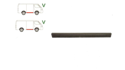 Prag Mercedes MB100 02.1988-02.1996 Dreapta , lungime 1400 mm , sub usa culisanta, prag din metal