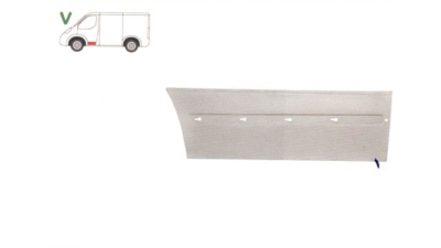 Panou reparatie usa Mercedes VITO / Clasa V (W638), 02.1996-01.2003, partea stanga, cu gauri pentru bandou, usa fata , inaltimea 240 mm, 