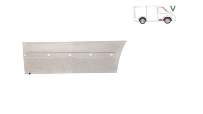 Panou reparatie usa Mercedes VITO / Clasa V (W638), 02.1996-01.2003, partea dreapta, cu gauri pentru bandou, usa fata , inaltimea 240 mm, 