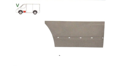 Panou reparatie usa Mercedes VITO / Clasa V (W638), 02.1996-01.2003, partea stanga, cu gauri pentru bandou; inaltimea 470 mm, usa fata, 