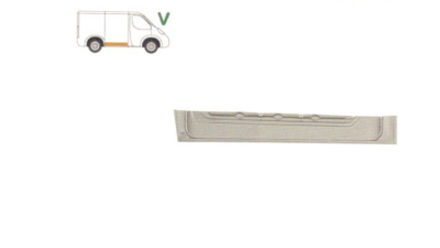 Panou reparatie usa Mercedes Vito, Clasa V, 1996-2003, Partea Dreapta, Fata, lungime 1195 mm , inaltime 170 mm, usa culisanta, jgheab , inferior
