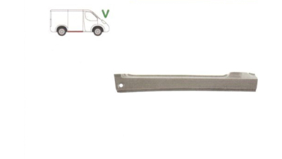 Prag metalic Mercedes Vito W638 1996-2003, parte montare partea dreapta, sub usa culisanta, 501242-4, Aftermarket