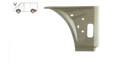 Segment reparatie aripa spate Mercedes Vito W638 1996-2003, parte montare stanga, parte inferioara, sub pasajul de la roata, 501283-9, Aftermarket