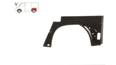 Aripa spate Mercedes Vito, Clasa V, 1996-2003 Partea Stanga, lungime 1280mm, inaltime 630mm