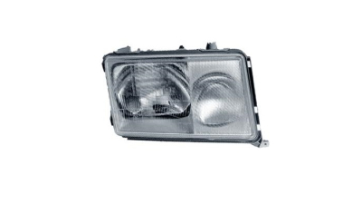 Far Mercedes Clasa E (W124) 12.1984-1990, partea Dreapta, fara lucas; H3+H4; pneumatic; reflector negru, DEPO