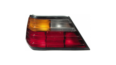 Stop spate lampa Mercedes Benz Clasa E W124; C124 1984-1993, partea Stanga, semnalizare portocalie, fara suport becuri, Depo