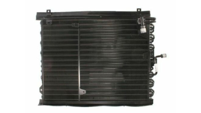Condensator climatizare Mercedes Clasa E 124, 05.1986-06.1996, motor 2.0, 100 kw benzina, cutie manuala/automata, E200;, full aluminiu brazat, 590 (530)x440x22 mm, fara filtru uscator
