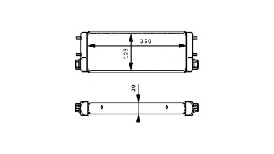 Radiator racire ulei motor, termoflot OEM/OES (Behr) Mercedes Clasa S (W140), 05.1991-09.1998, motor 3.2 R6, 4.2 V8; 5.0 V8, 6.0 V12, benzina, cv automata, , 390x123x30 mm, din aluminiu brazat