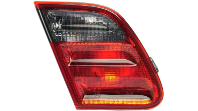 Stop spate lampa Mercedes Clasa E (W210), 07.1999-03.2003, partea Stanga, interior;tip bec P21W; rosu-fumuriu; fara soclu bec; Omologare: ECE, DEPO