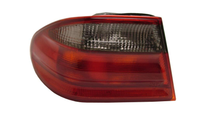 Stop spate lampa Mercedes Clasa E (W210), 07.1999-04.2003, partea Stanga, exterior; P21/4W+P21W+R5W; rosu-fumuriu; fara soclu bec; Omologare: ECE, DEPO