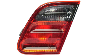 Stop spate lampa Mercedes Clasa E (W210), 07.1999-03.2003, partea Dreapta, interior;tip bec P21W; rosu-fumuriu; fara soclu bec; Omologare: ECE, DEPO