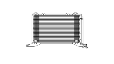 Condensator climatizare Mercedes Clasa E (W210), 06.1998-03.2002, motor 2.1 CDI, 75 kw diesel, cutie manuala/automata, E200 CDI;, full aluminiu brazat, 610 (565)x360 (315)x16 mm, fara filtru uscator
