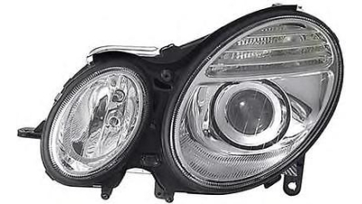 Far Mercedes Clasa E (W211) 06.2006-12.2009, Stanga, tip bec D1S+H7+PY21W+W5W, fara bec xenon; fara balast; fara cablaj bec xenon, cu motoras reglare far, ECE, bi-xenon, BestAutoVest
